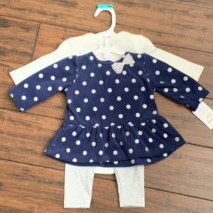 3pc navy & cream set from Carter’s size 3M BNWT
